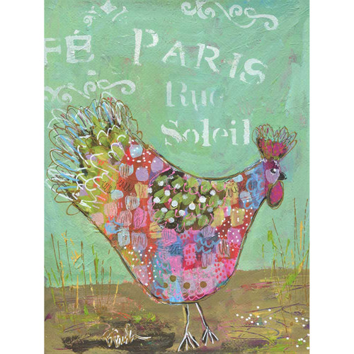 Parisian Poultry - Camille Stretched Canvas Wall Art