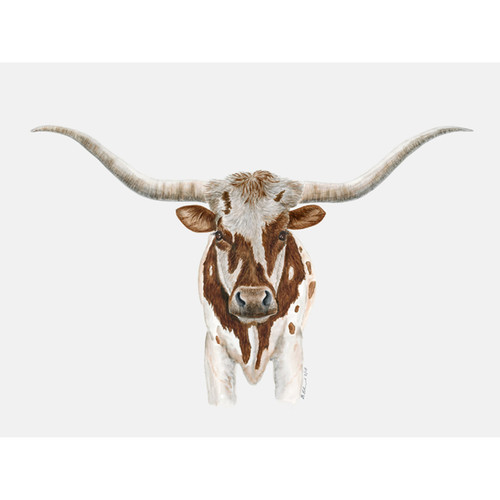 Texas Longhorn Stretched Canvas Wall Art