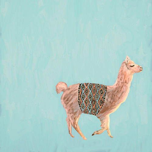 Proud Llama Stretched Canvas Wall Art