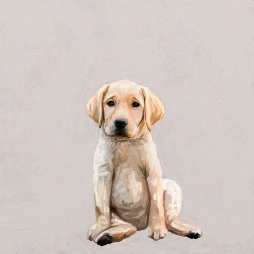 Best Friend - Yellow Lab Pup Stretched Canvas Wall Art