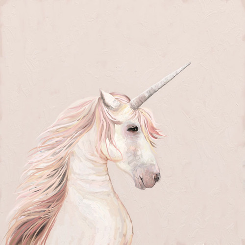 Pink Unicorn Stretched Canvas Wall Art