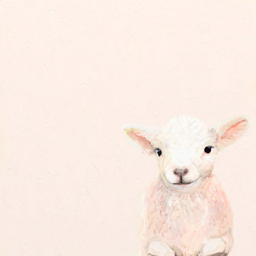 Spring Lamb Stretched Canvas Wall Art