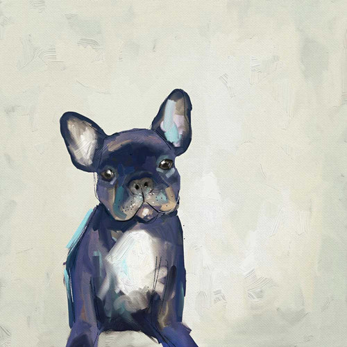 Best Friend - Frenchie Pup Stretched Canvas Wall Art