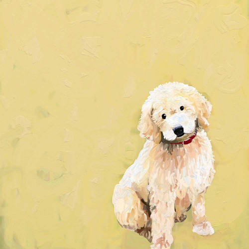 Best Friend - Golden Doodle Stretched Canvas Wall Art