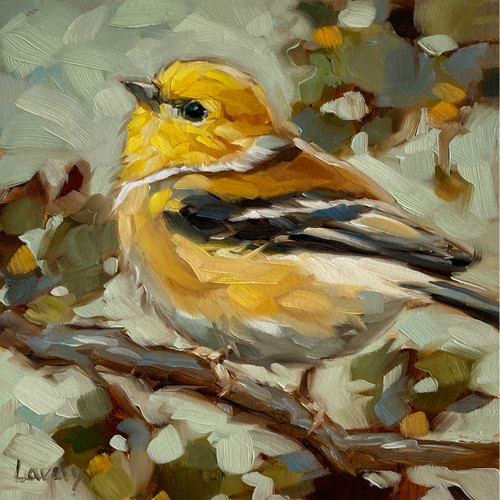 Goldie Bird Stretched Canvas Wall Art