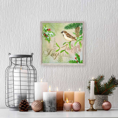 Holiday - Winter Song - Sparrow Mini Framed Canvas