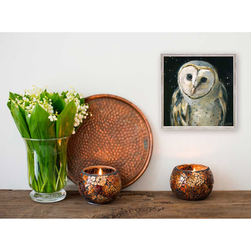 Look Of The Night Owl Mini Framed Canvas