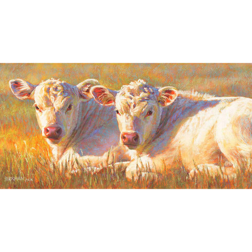 Pastoral Portraits - The Twins Stretched Canvas Wall Art