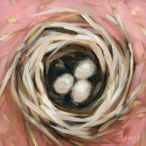 Pink Nest Stretched Canvas Wall Art