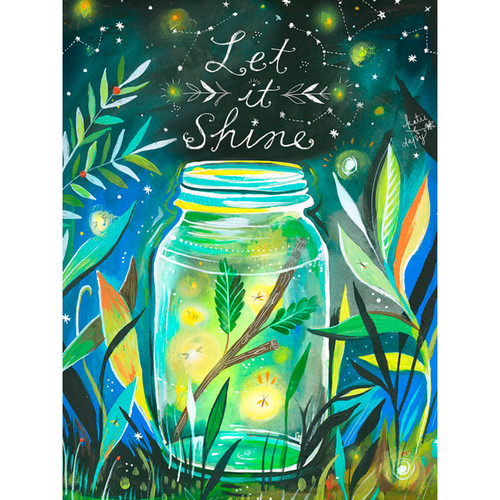 Let it Shine - Jar Stretched Canvas Wall Art