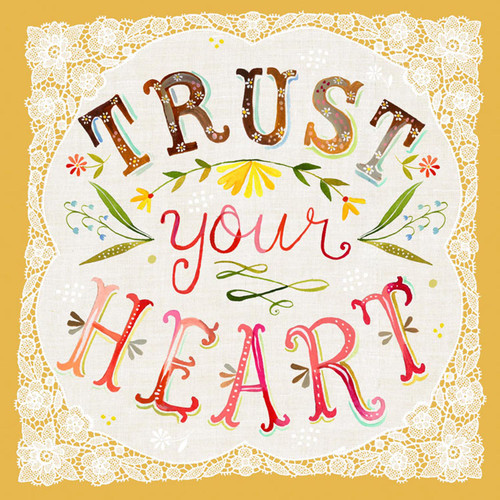 Trust Your Heart Stretched Canvas Wall Art