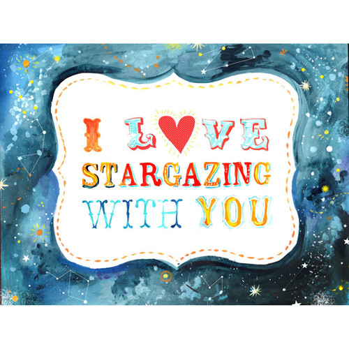 Stargazing Stretched Canvas Wall Art
