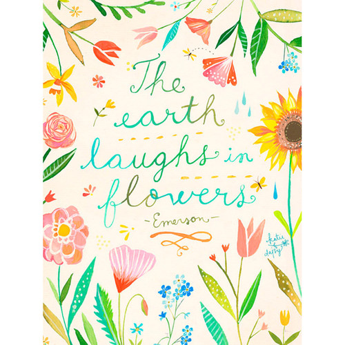 The Earth Laughs in Flowers Stretched Canvas Wall Art