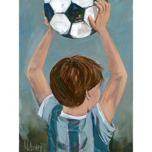 Lil' Soccer Star - Boy Stretched Canvas Wall Art