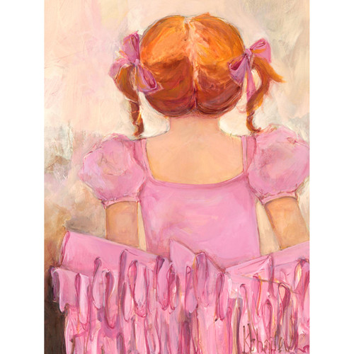 Angelic Ballerina - Red Hair Stretched Canvas Wall Art