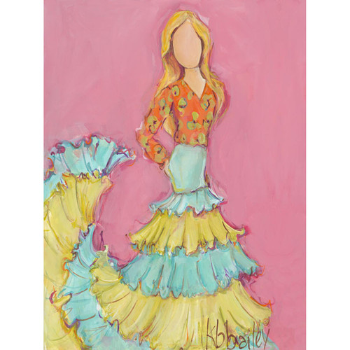 Flamenco Dancer - Blonde Stretched Canvas Wall Art