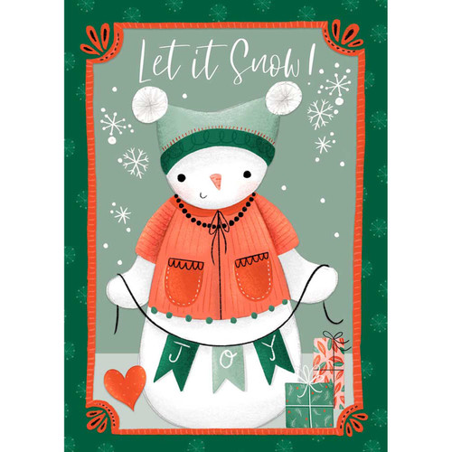 Holiday - Let It Snow - Joy Stretched Canvas Wall Art