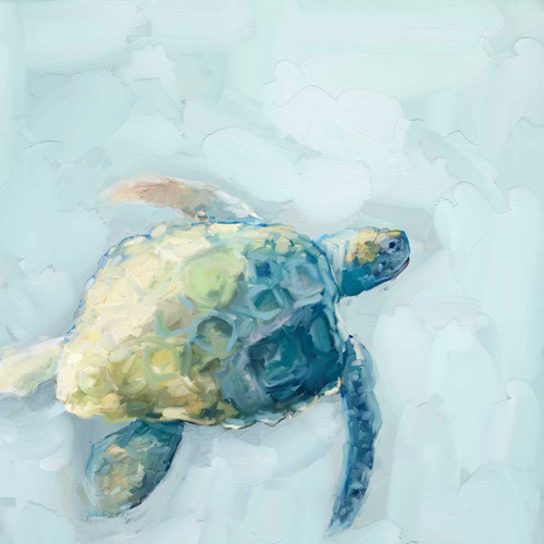 Dreamy Sea Turtle Stretched Canvas Wall Art