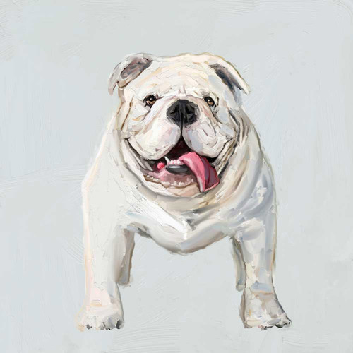 Best Friend - Good Boy Bulldog Stretched Canvas Wall Art