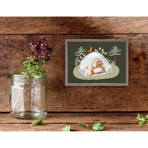 Wilderness Tent - Night Mini Framed Canvas