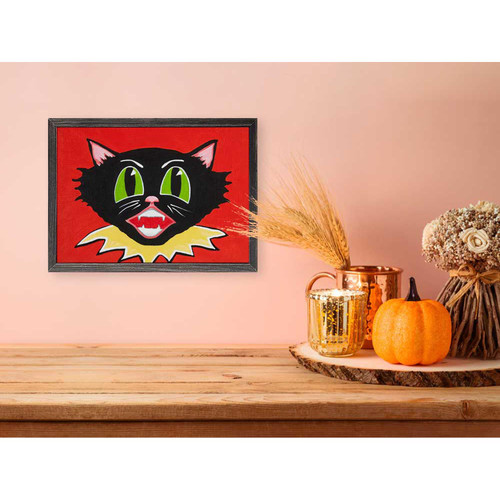 Halloween - Trick Or Treat Cat Mini Framed Canvas