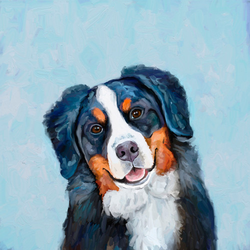 Best Friend - Bernese Mountain Dog Stretched Canvas Wall Art