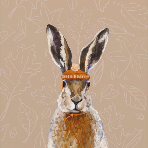 Fall - Thankful Bunny Stretched Canvas Wall Art
