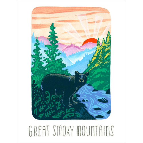 National Parks - Great Smoky Mountains Stretched Canvas Wall Art