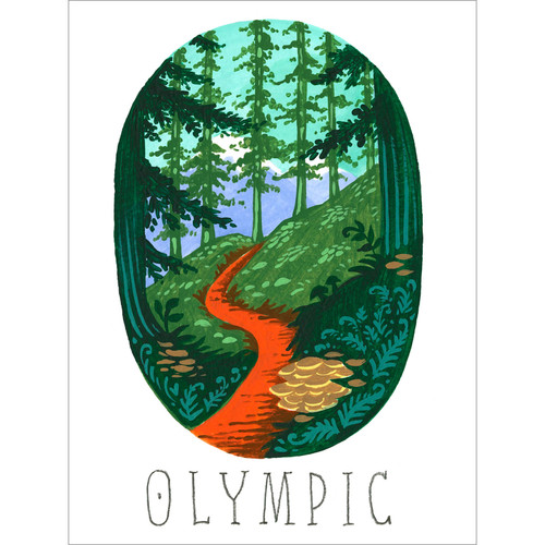 National Parks - Olympic Stretched Canvas Wall Art