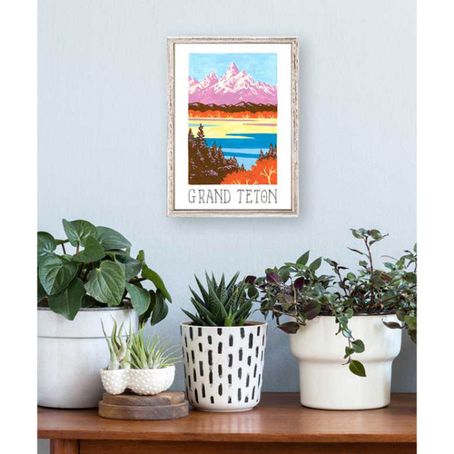 National Parks - Grand Teton Mini Framed Canvas