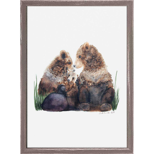 Bear Family Mini Framed Canvas