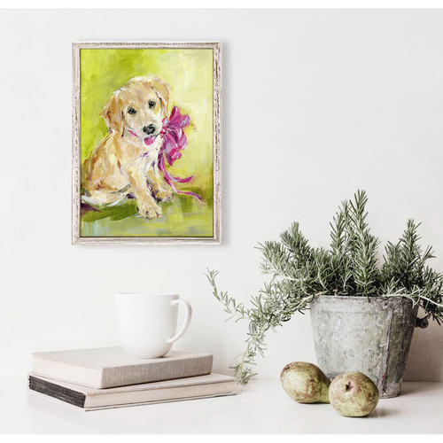 Holiday - New Puppy Mini Framed Canvas