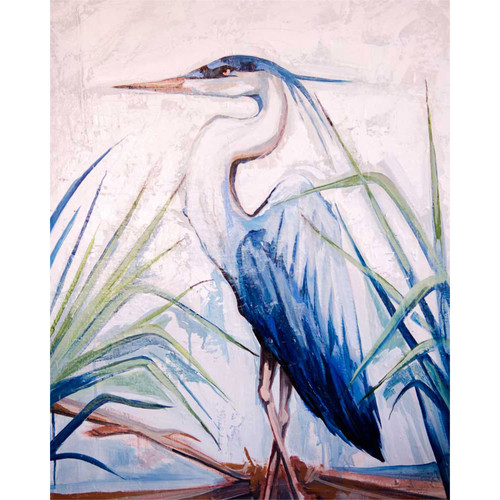 Blue Heron 1 Stretched Canvas Wall Art