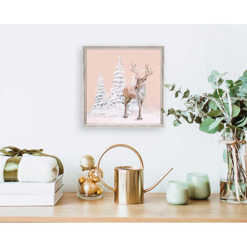 Holiday - Hot Cocoa Deer Mini Framed Canvas