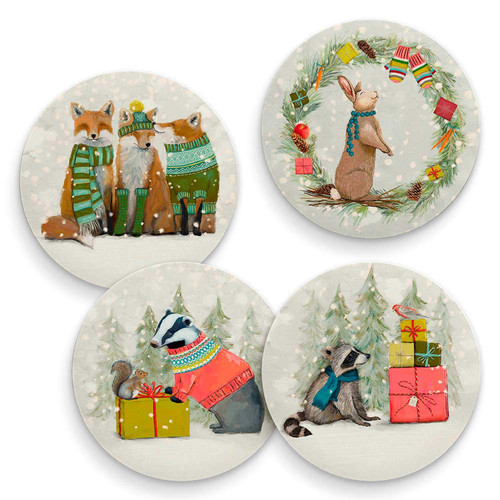 Holiday - Santa Claws - Set of 4 Coaster Set