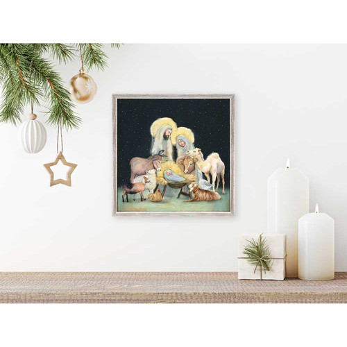 Holiday - Nativity Night Sky Mini Framed Canvas