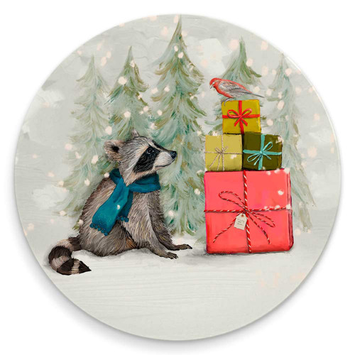 Holiday - Santa Claws Raccoon Coaster