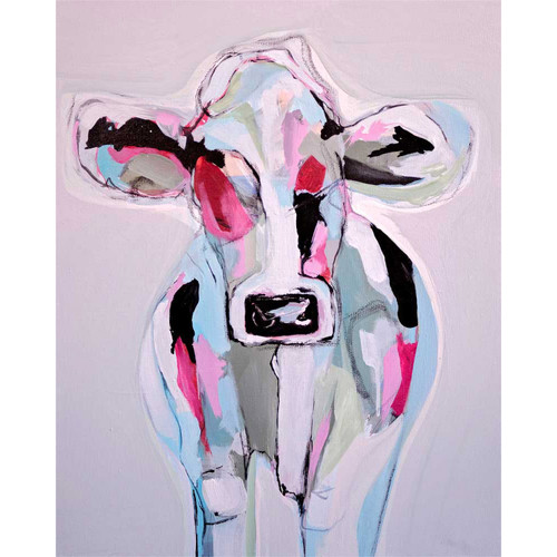 Lively Livestock - Cow Stretched Canvas Wall Art