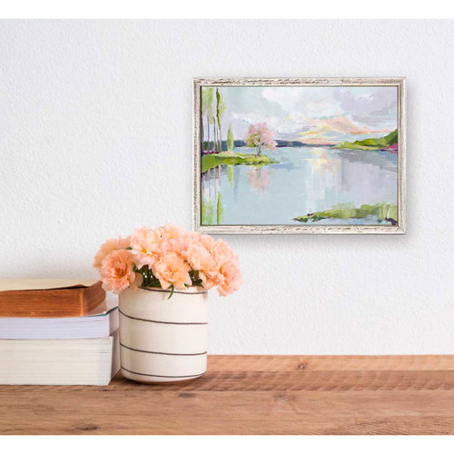 Lake View Sunset Mini Framed Canvas