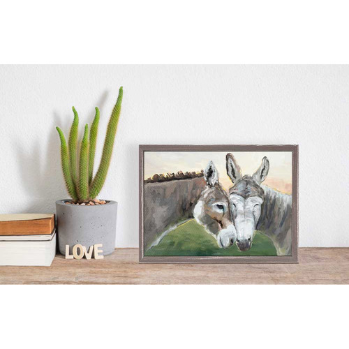 Donkey Besties Mini Framed Canvas