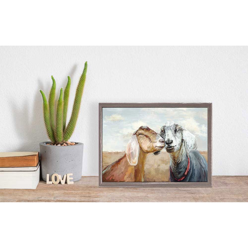 Goat Besties Mini Framed Canvas