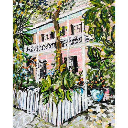 Key West Porch Stretched Canvas Wall Art