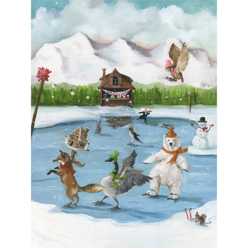Holiday - The Skating Party Stretched Canvas Wall Art
