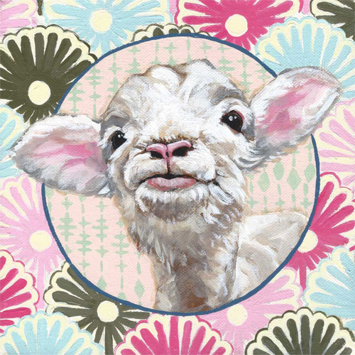 Mabel The Lamb Stretched Canvas Wall Art