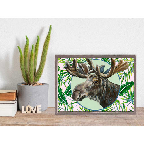 Manfred The Moose Mini Framed Canvas