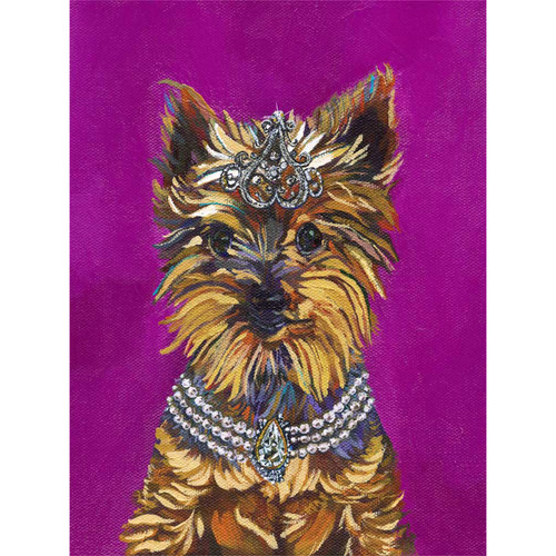 Princess Of Yorkies Stretched Canvas Wall Art