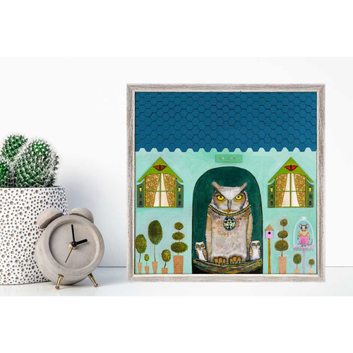 Owl's House Mini Framed Canvas
