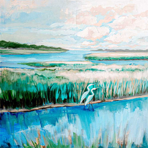 Serene Marsh Stretched Canvas Wall Art