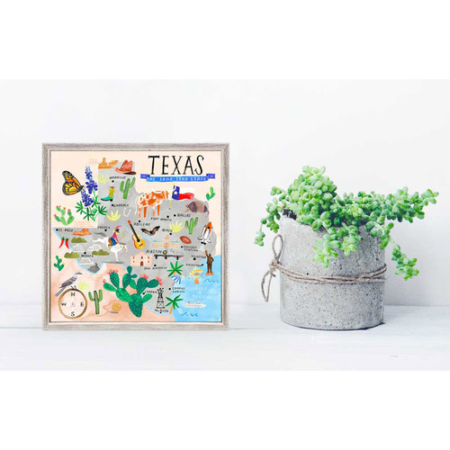 Texas Pride Mini Framed Canvas