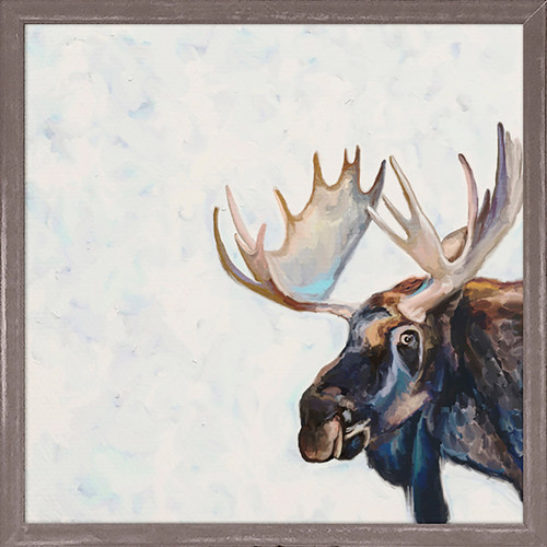 Adult Moose Mini Framed Canvas